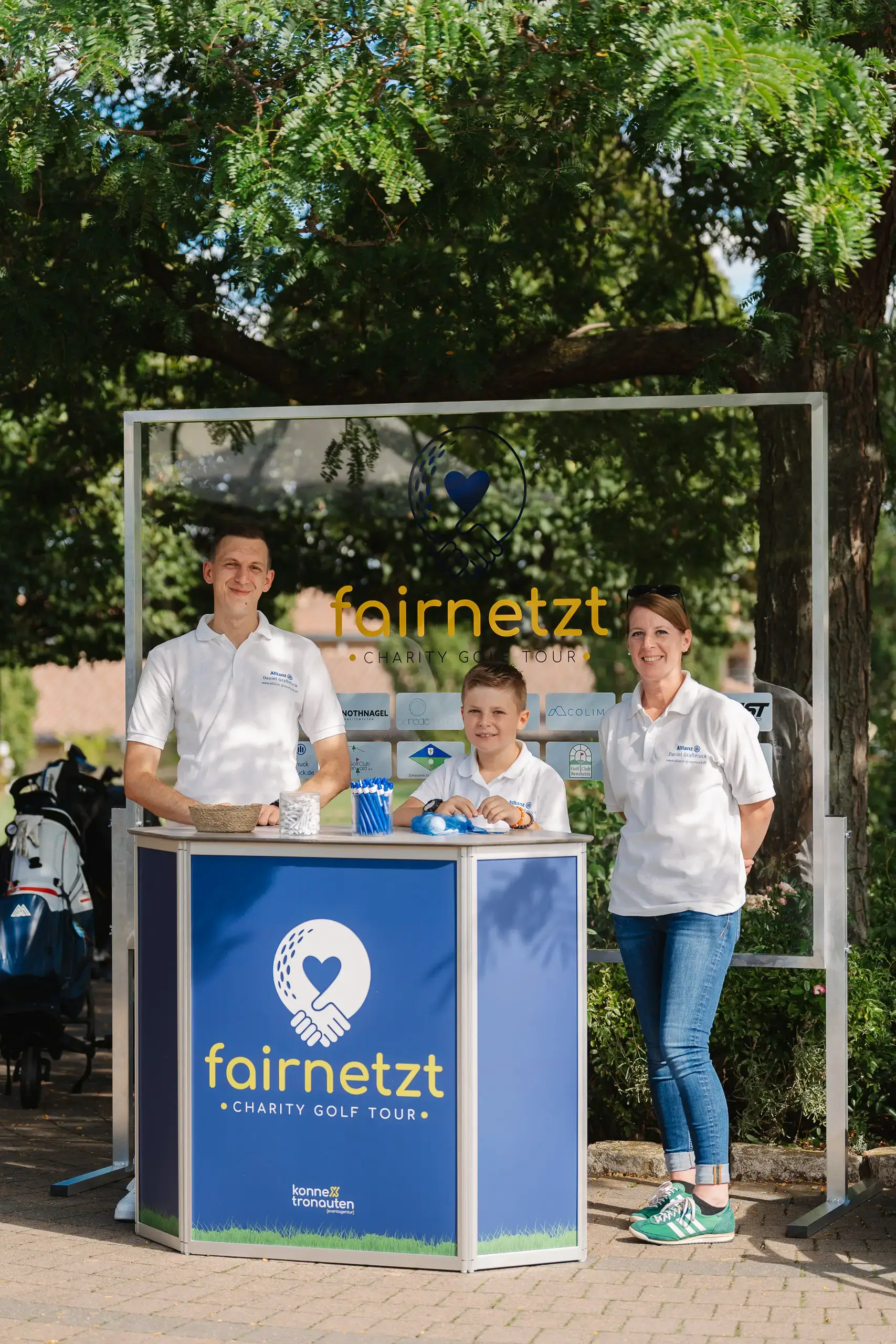 Anmeldung am fairnetzt-Stand, fairnetzt Charity Golf Tour 2026 in Groß-Zimmern